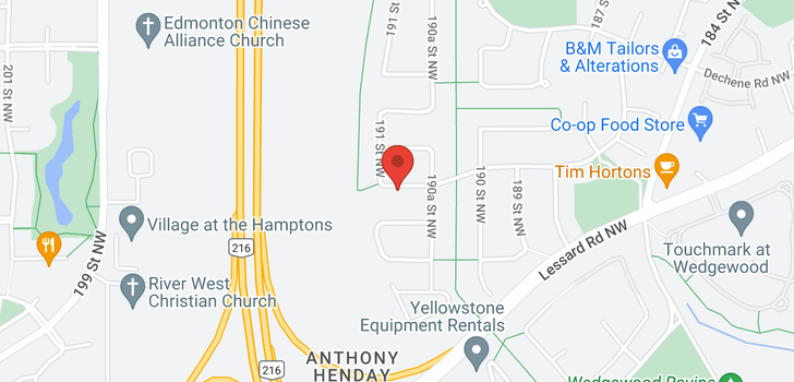 map of 19035 49 Ave NW NW